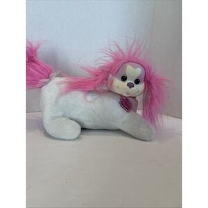 Puppy Surprise Plush Mom Dog White Hot Pink Ears With 3 Baby Puppies 2014